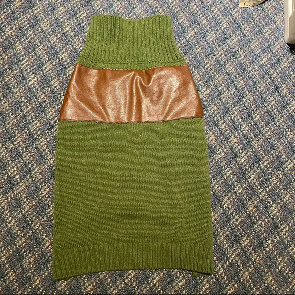 Bone & Co. forest green knit fall winter dog sweater - Picture 4 of 4